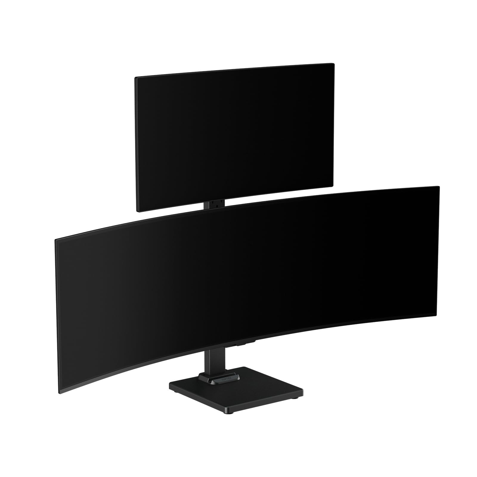 Suptek Dual Monitor Stand with Base Vertical Stack Screen Free-Standing Monit…