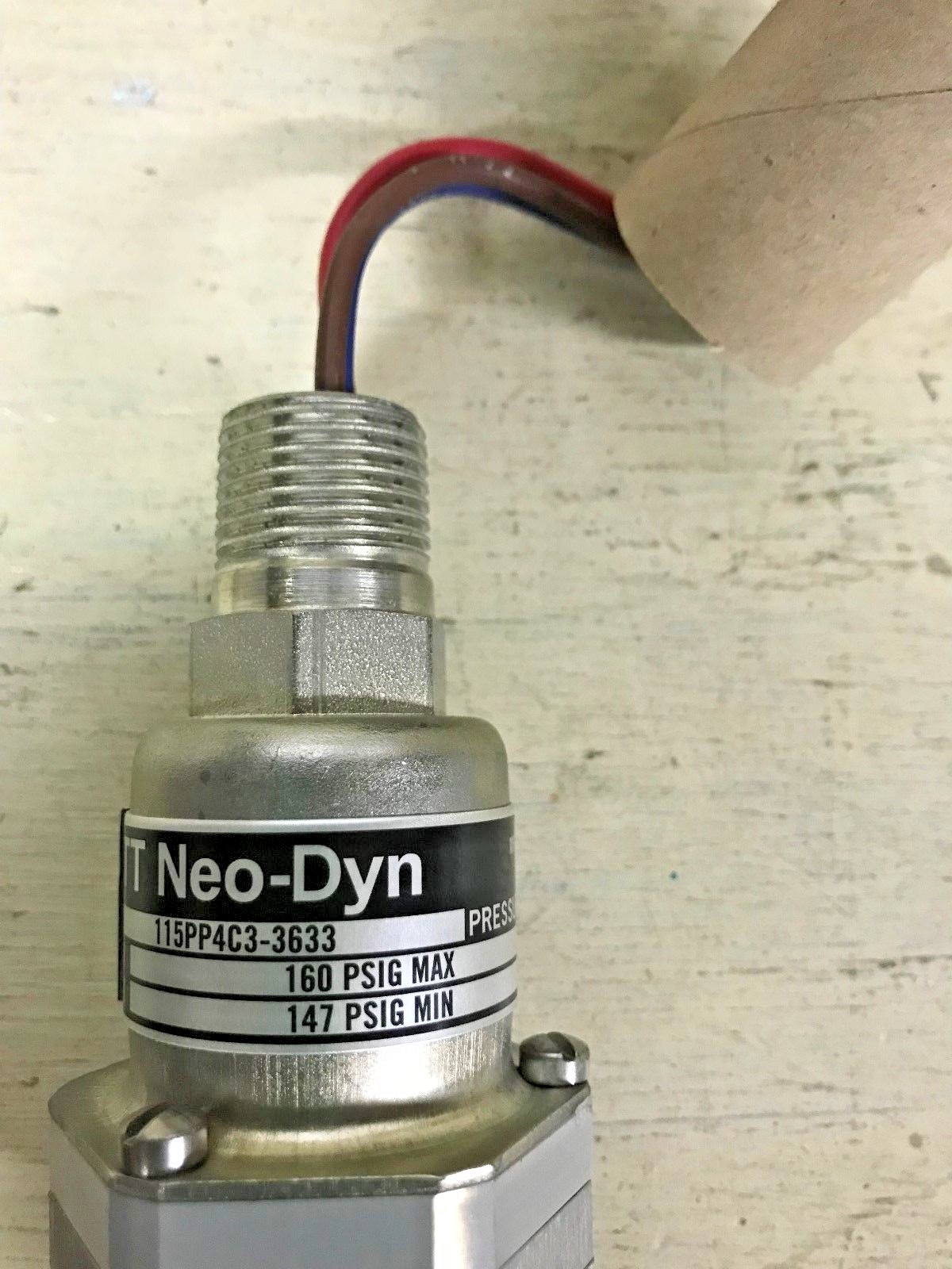 ITT NEO-DYN 115PP4C3-3633 PRESSURE SWITCH 5A, 125/250 VAC, 600 PSIG, 11024302