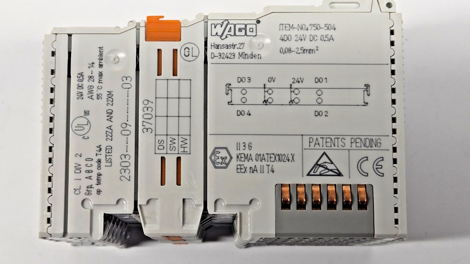 Wago I/O System 750-337, 750-402, 750-504, 750-650, 750-467, 750-550, 750-600