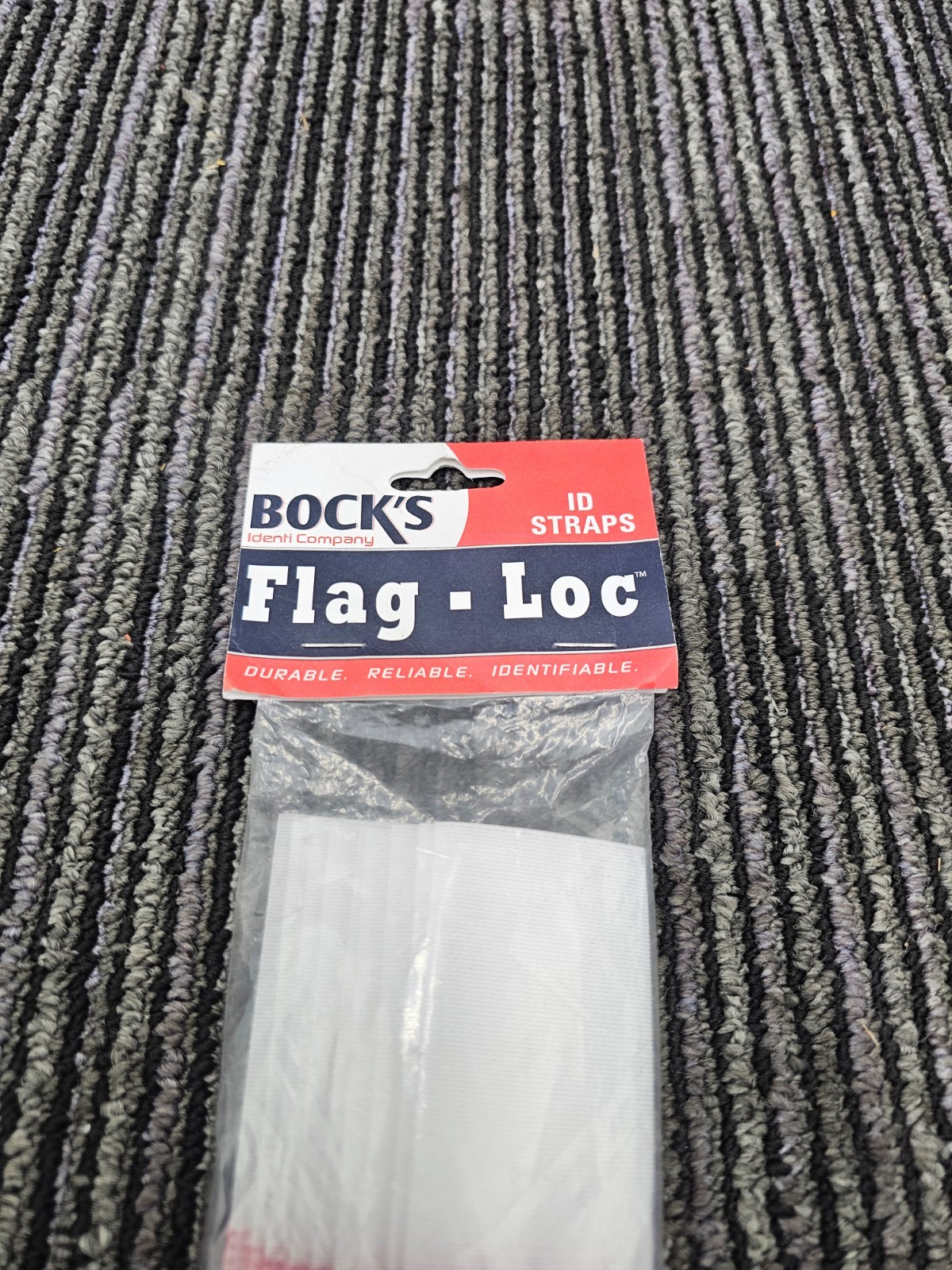 (QTY 10) Bock’s Flag-Loc ID Strap 7321RE Red / Reusable Nylon Leg Band