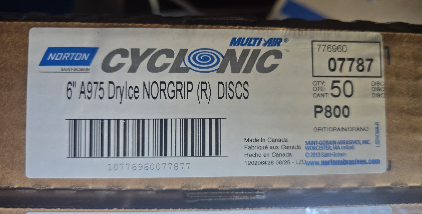 Norton 07787 6″ Multi-Air Cyclonic NorGrip Disc
