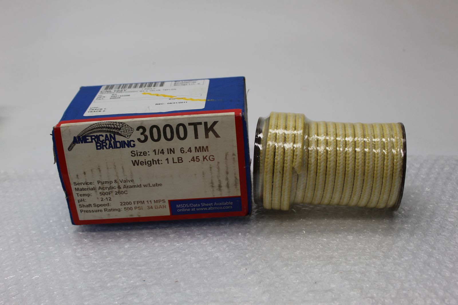 AMERICAN BRAIDING 3000TK VAVLE PACKING 1/4″ NSMP