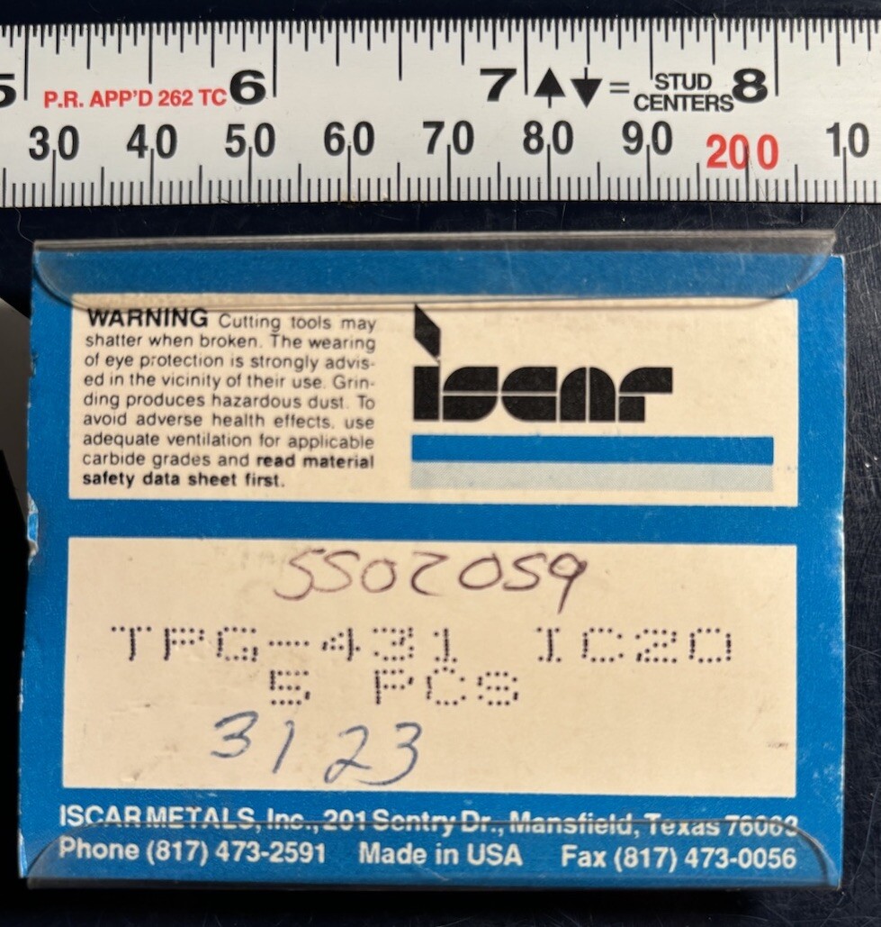 ISCAR TPG-431 IC20 Lathe Turning Carbide Insert 5 Inserts
