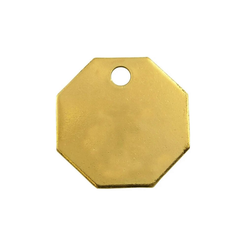 C.H. HANSON 42532 Blank Tag,Brass,1 1/2in H,1 1/2in W 3YYN2