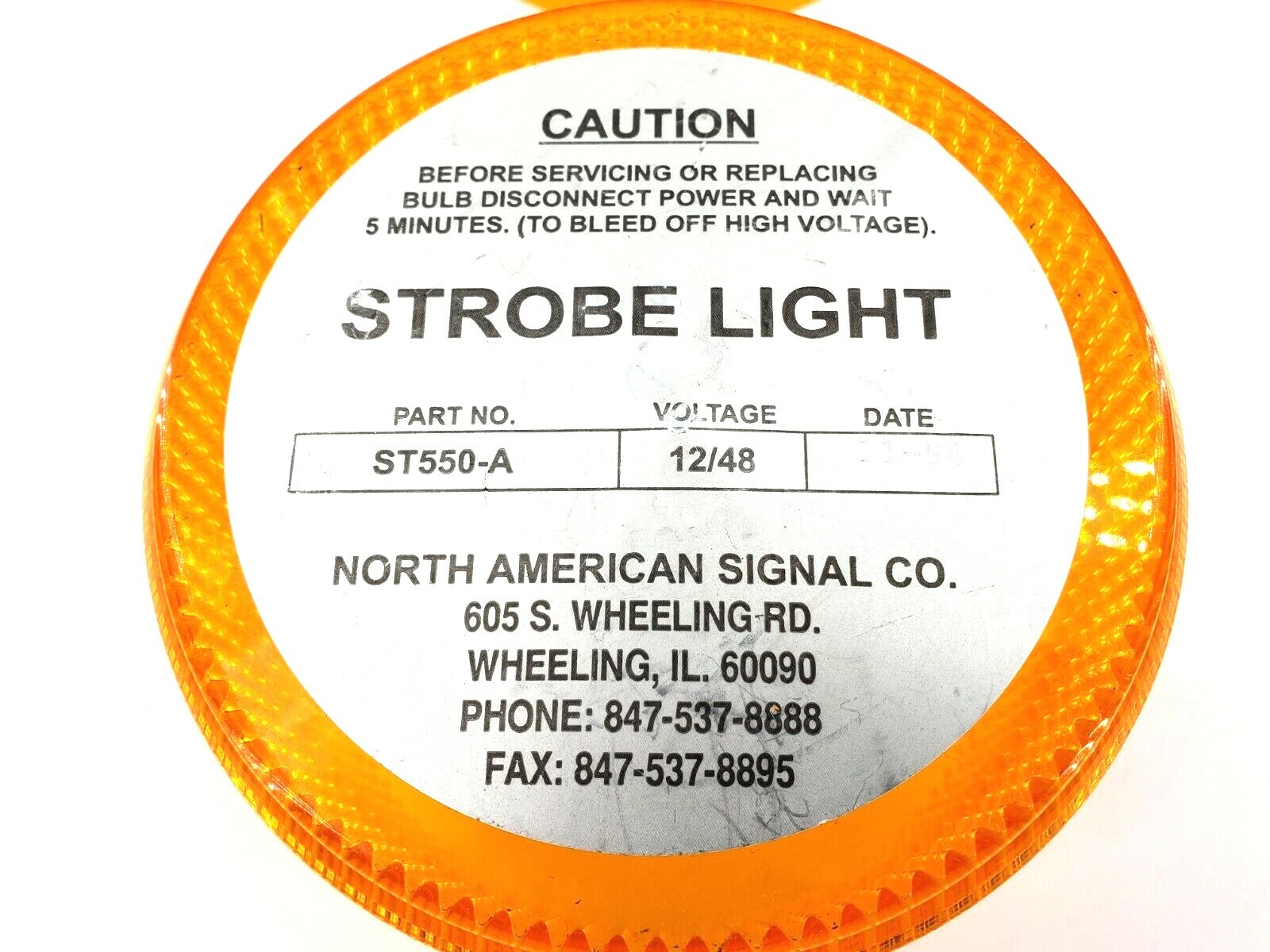 North American Signal ST550-A, Strobe Light Bulb Replacement Cover