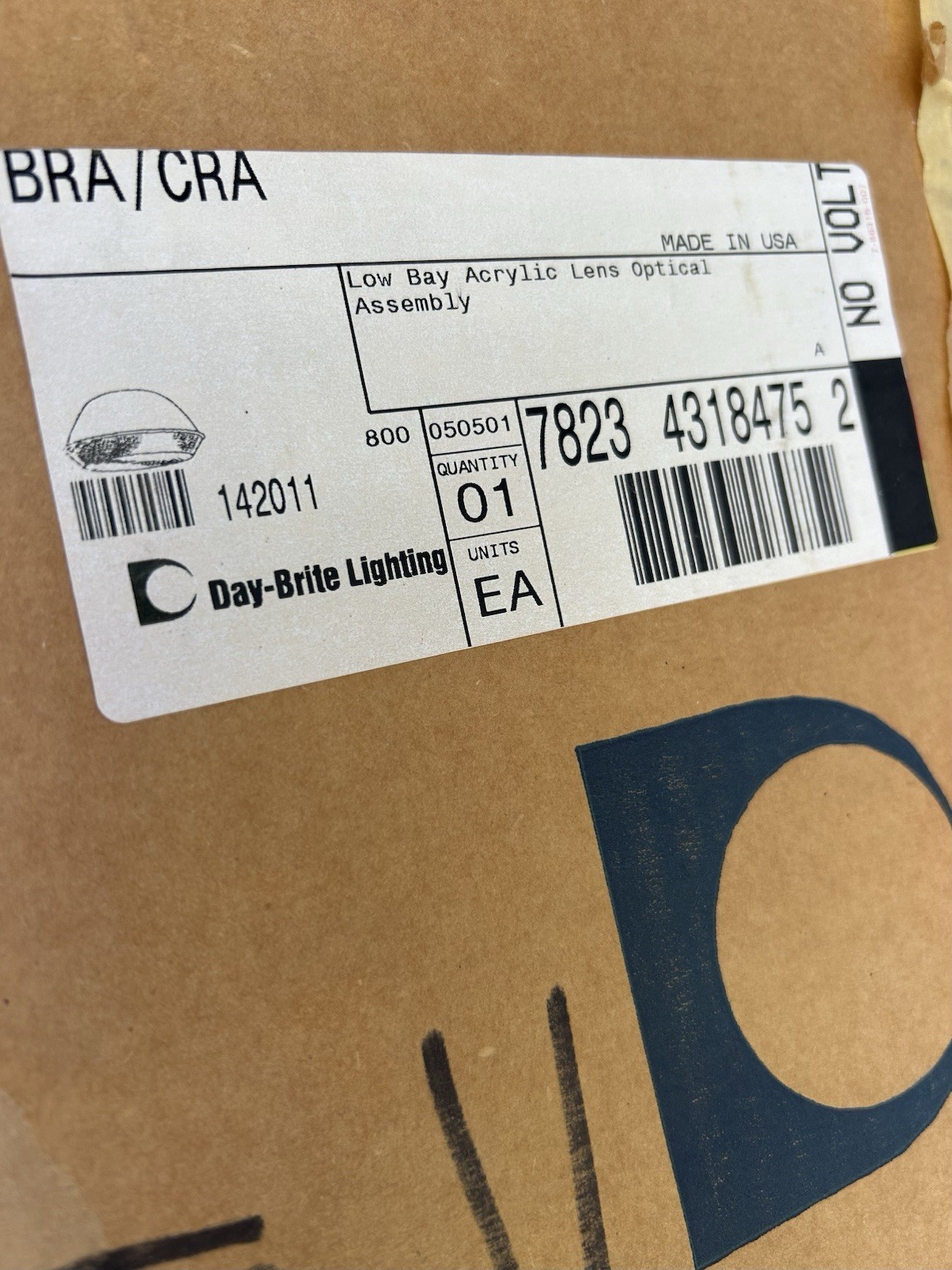 Day-Brite Lighting 142011 -Low Bay Acrylic Lens Optical Assembly -Genlyte Thomas