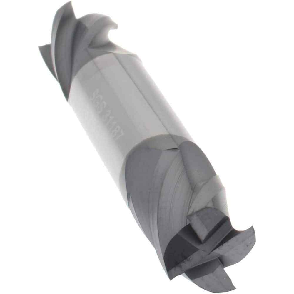 SGS 31187 Square End Mill: 3/8″ Dia, 9/16″ LOC, 3/8″ Shank, 2-1/2″ OAL