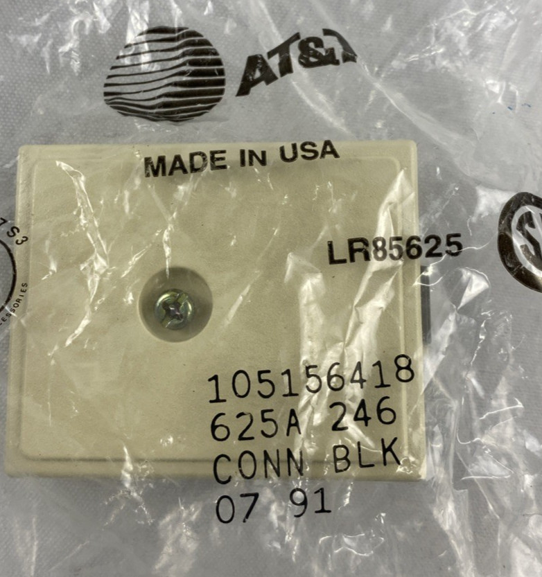 Lot of 2 AT&T 105156418 Phone Surface Mount Wall Outlet Jack Box Beige LR85625