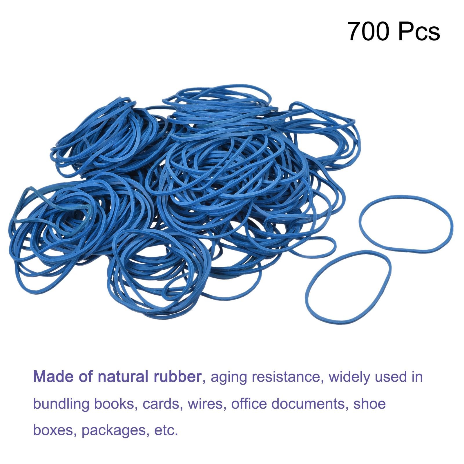 700Pack Blue Rubber Band 1.5inch Dia 0.06inch Thick for Home Office
