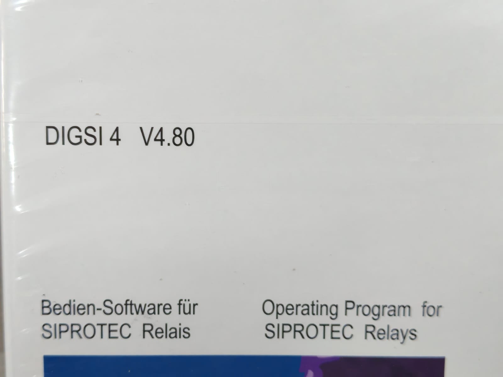 SIEMENS DIGSI4 V4.80 7XS5400-0AA00 BASIS CD-VERSION OPERATIING PROG.FOR SIPROTEC