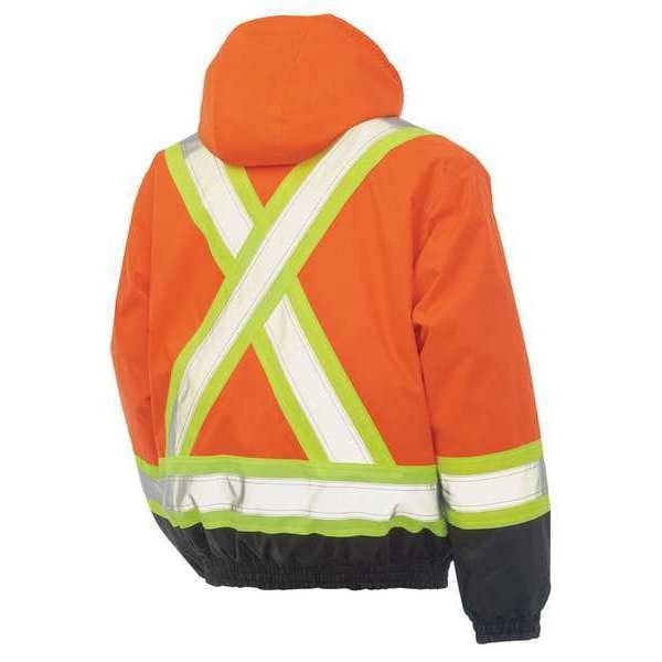 Tough Duck S41321 Men’s Hi-Vis 3-In-1 Safety Bomber Jacket, 300D Poly Oxford