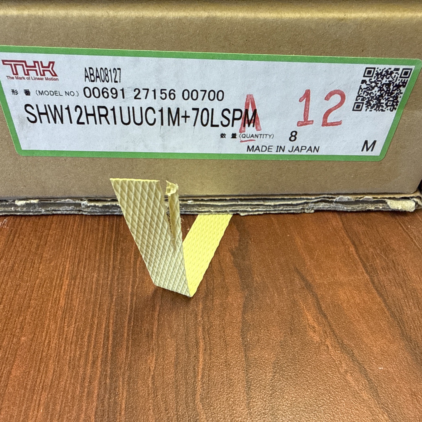 THK Linear Guide Slider SHW12HR (Box Of 8) (Unopened Boxes)
