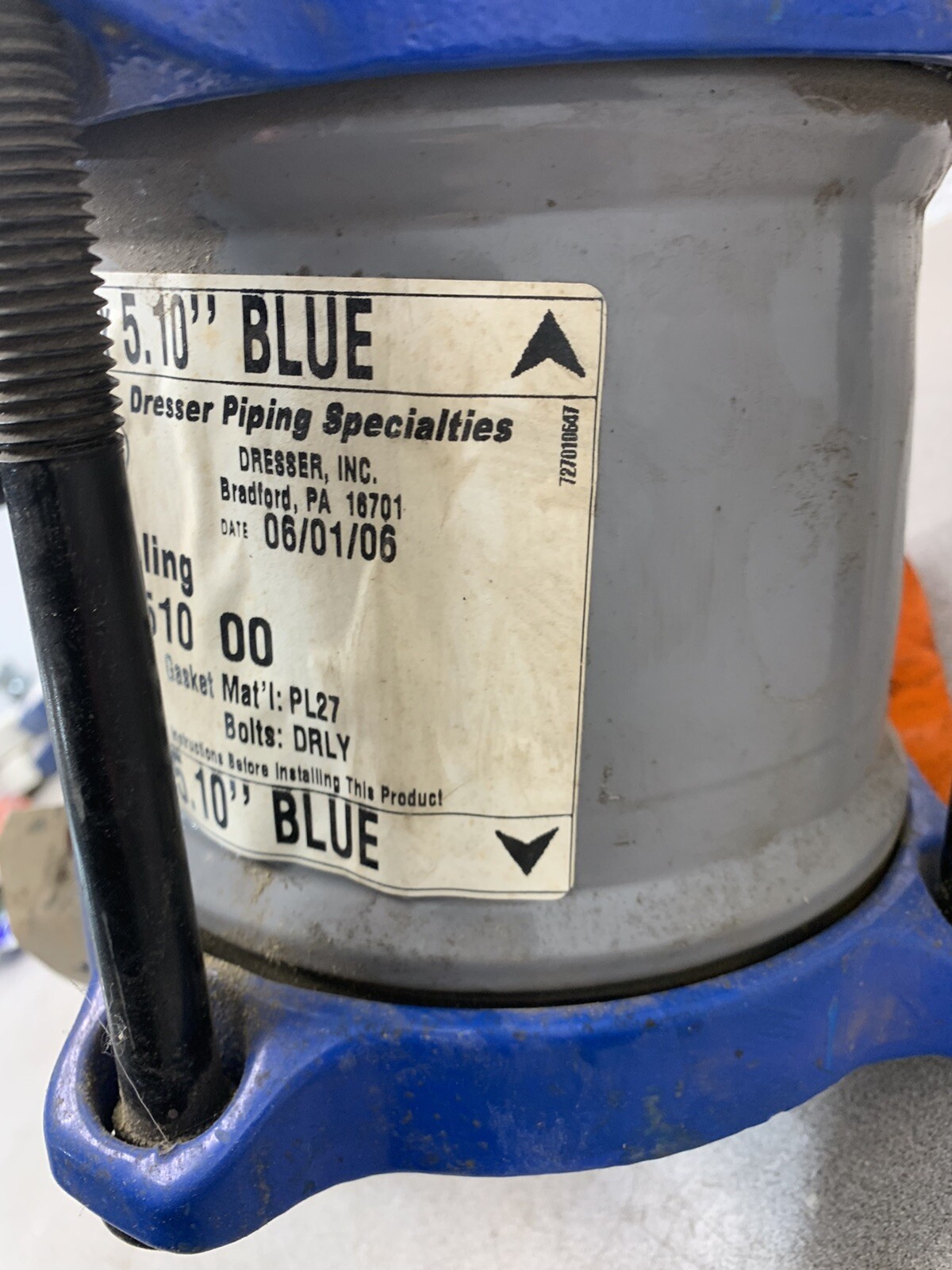 NEW DRESSER STYLE 138 COUPLING 4.80″ X 5.10″ BLUE 0138 0510 0510 00