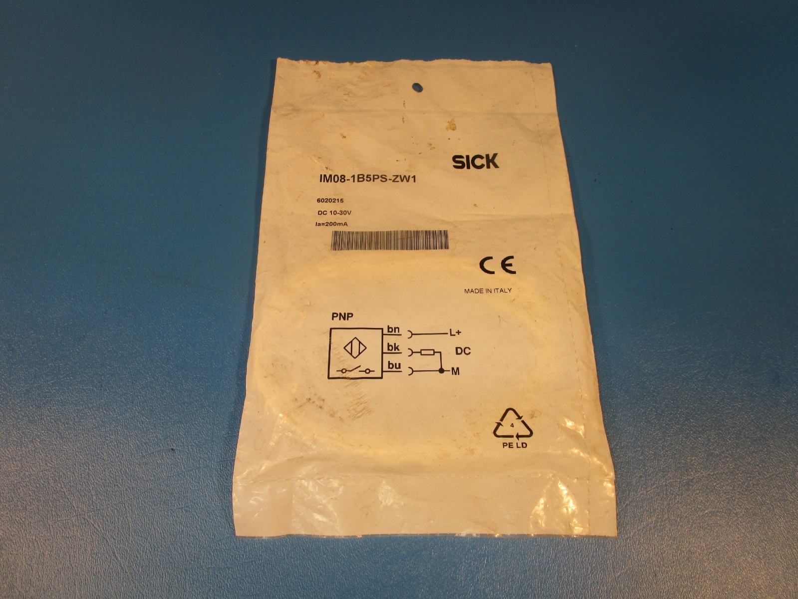 SICK IM08-1B5PS-ZW1, Inductive proximity sensor, 8 mm Barrel, DC Power