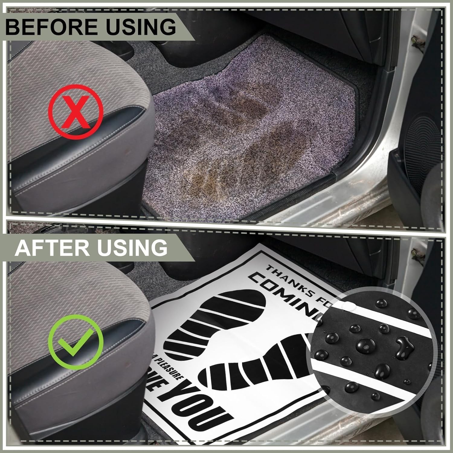 500x Car Floor Mats Plastic Coated Disposable Paper Protective Dealer Garage
