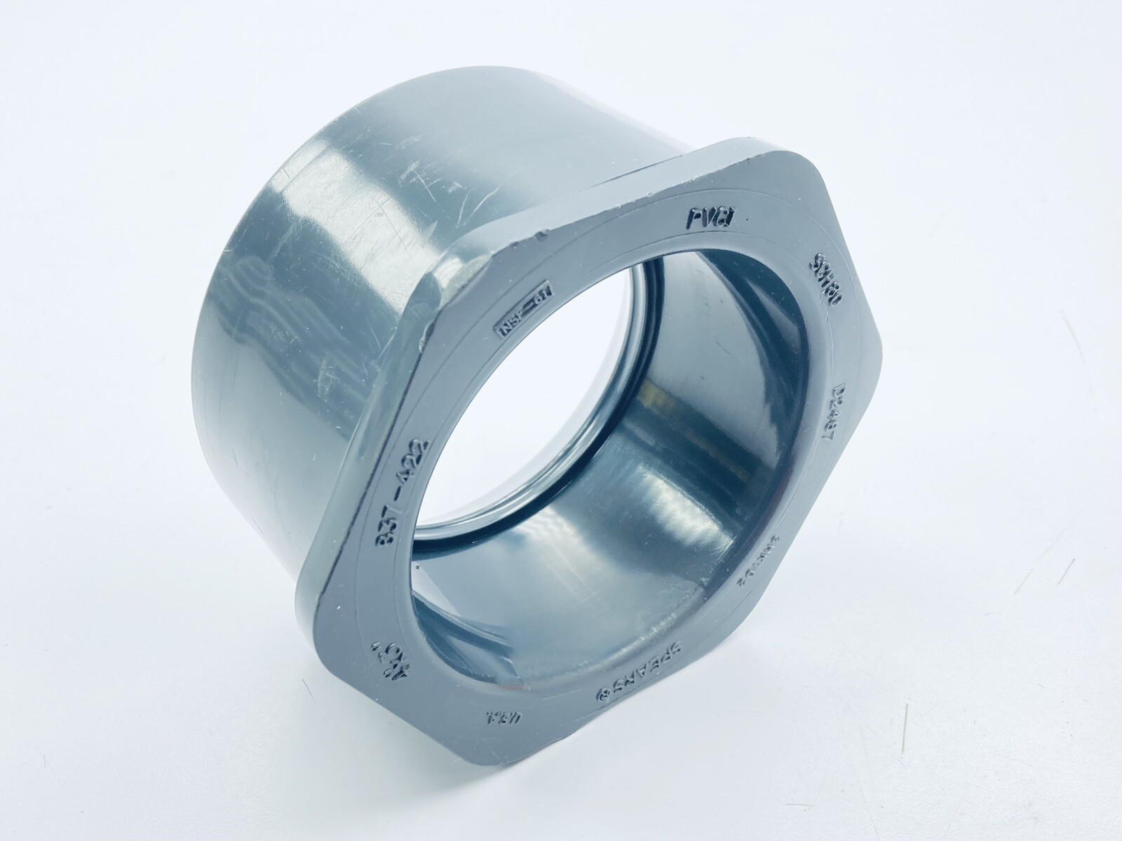UNUSED SPEARS 837-422 REDUCER SOCKET 4″ TO 3″ BUSHING PVCI SCH 80