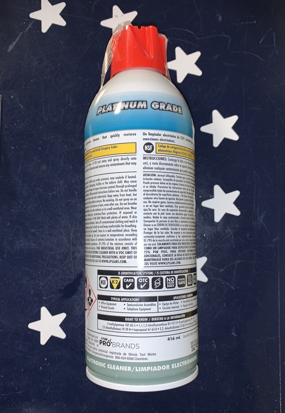 LPS Platinum Grade Contact Cleaner Aerosol Can 05416