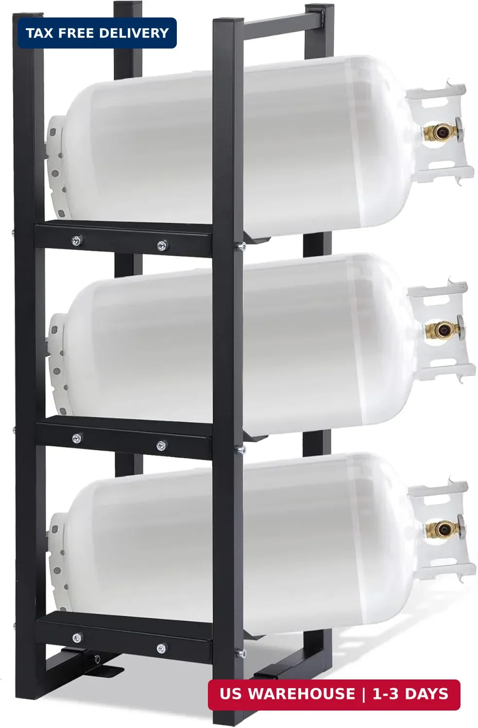 Refrigerant Tank Rack 3x30lb, Stable Refrigerant Cylinder Tank Rack, Cylinder Ra