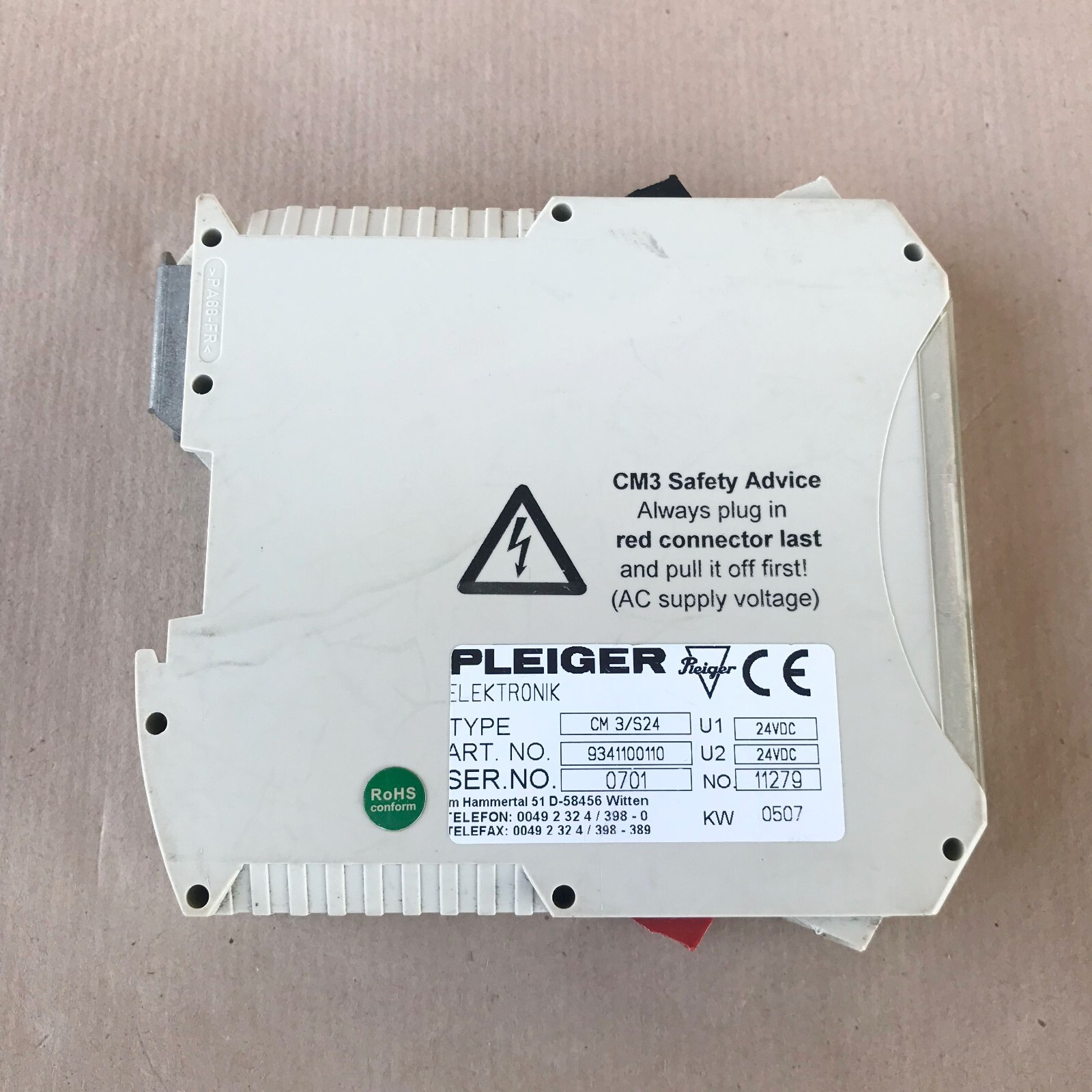 Pleiger CM3/S24 EHS Control Module 9341100110