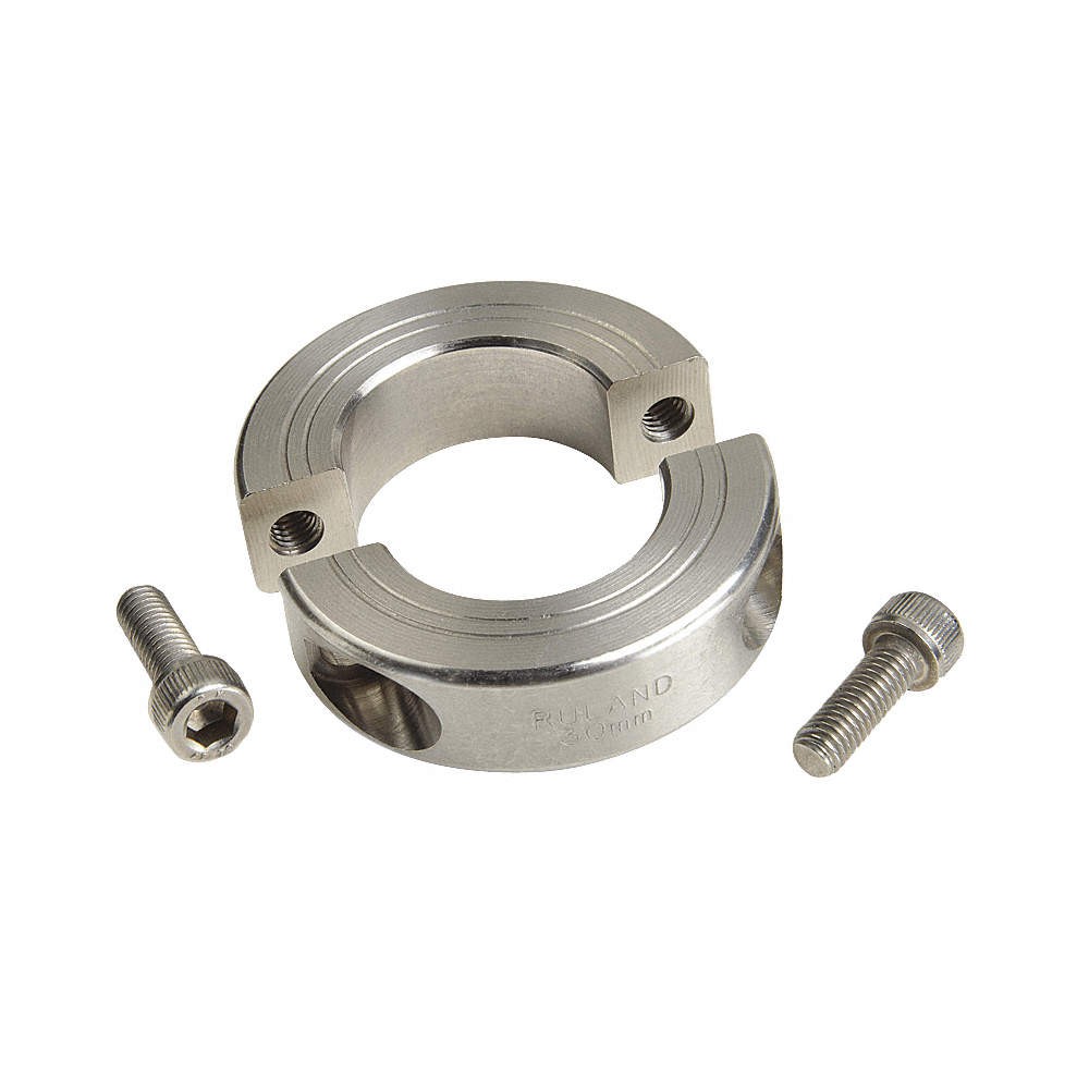 RULAND MANUFACTURING MSP-8E-SS Shaft Collar,Clamp,2Pc,1/2 In,303 SS 30VN67