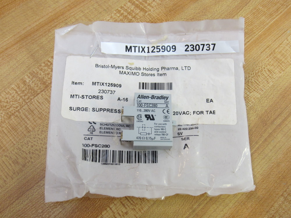 Allen Bradley 100-FSC280 Surge Suppressor 100FSC280 Ser A