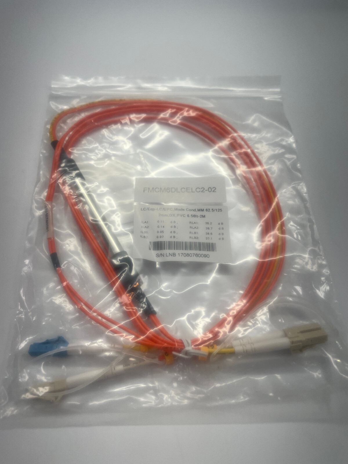 LC/Eqp-LC/UPC MM 62.5/125 2mm 6.56ft FMCM6DLCELC2-02