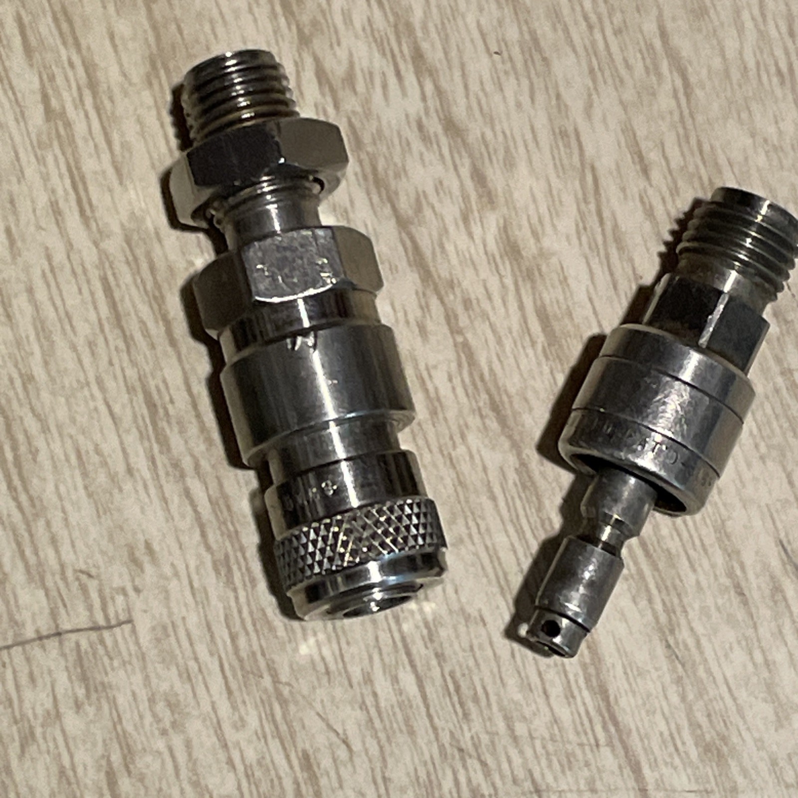 SWAGELOK PAT’D 316 SS QUICK CONNECT SET (14”tube) Preowned