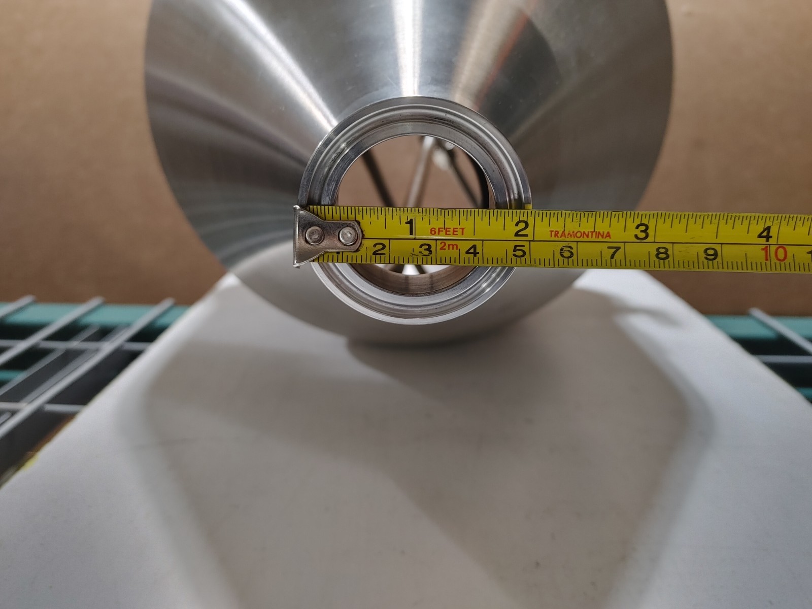 Stainless Steel Conical Process Vessel with Internal Helical Coil