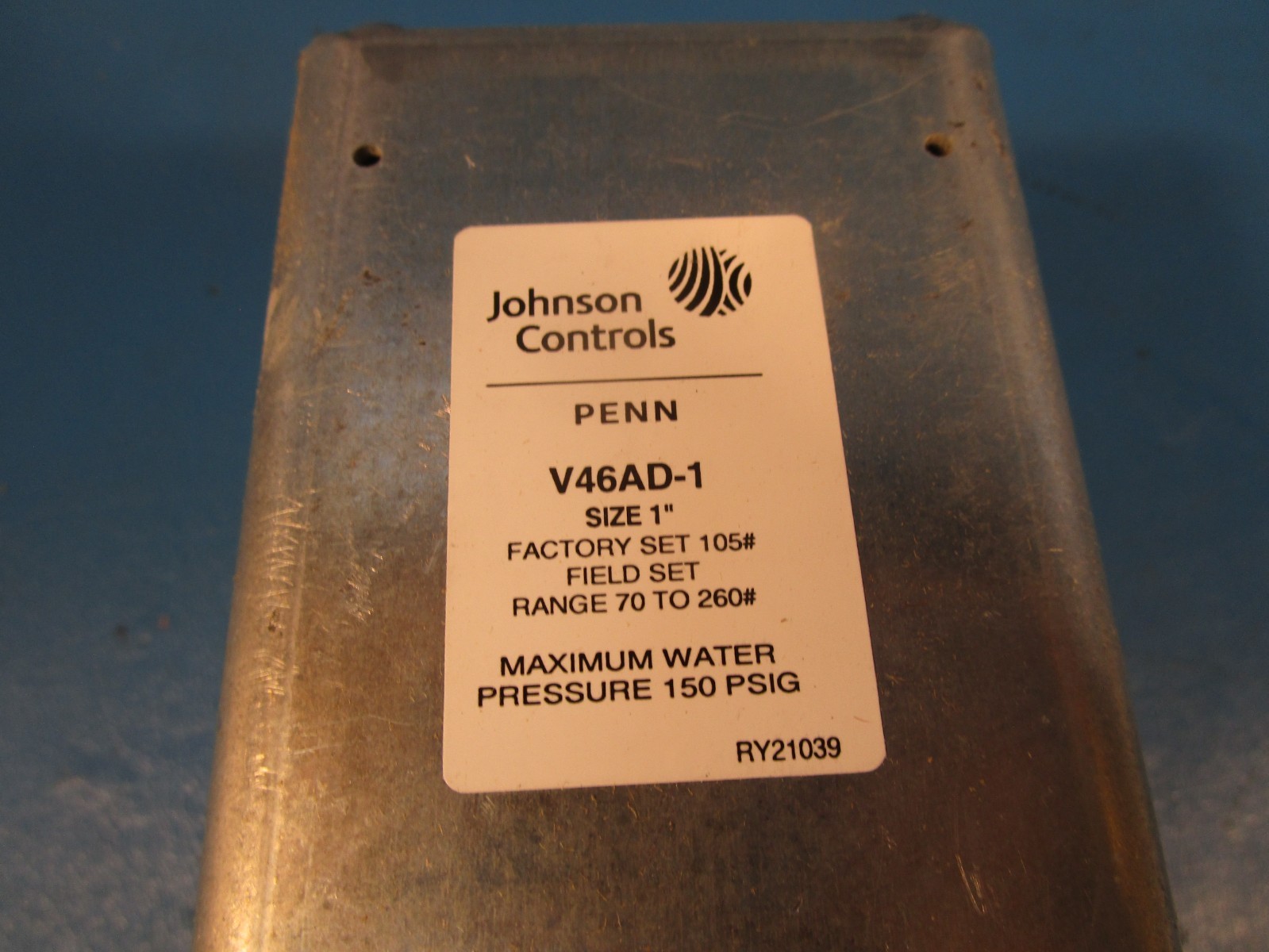 Johnson Control V46AD-1C, Pressure Regulating Valve, Two-Way, 50 gpm Max. 70 psi