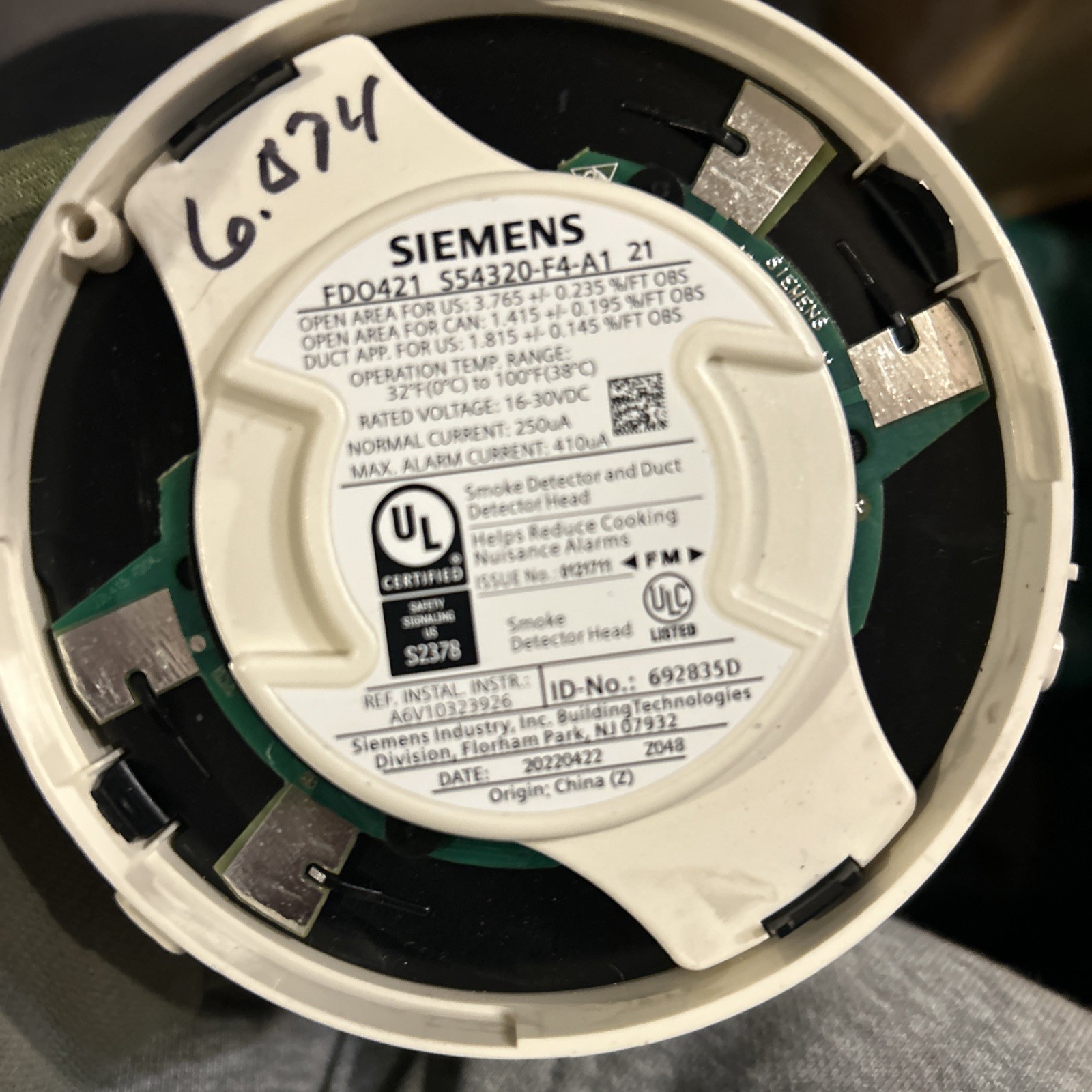 FDO421 S54320-F4-A1 FIRE ALARM SMOKE DETECTOR NEVER USED See Description