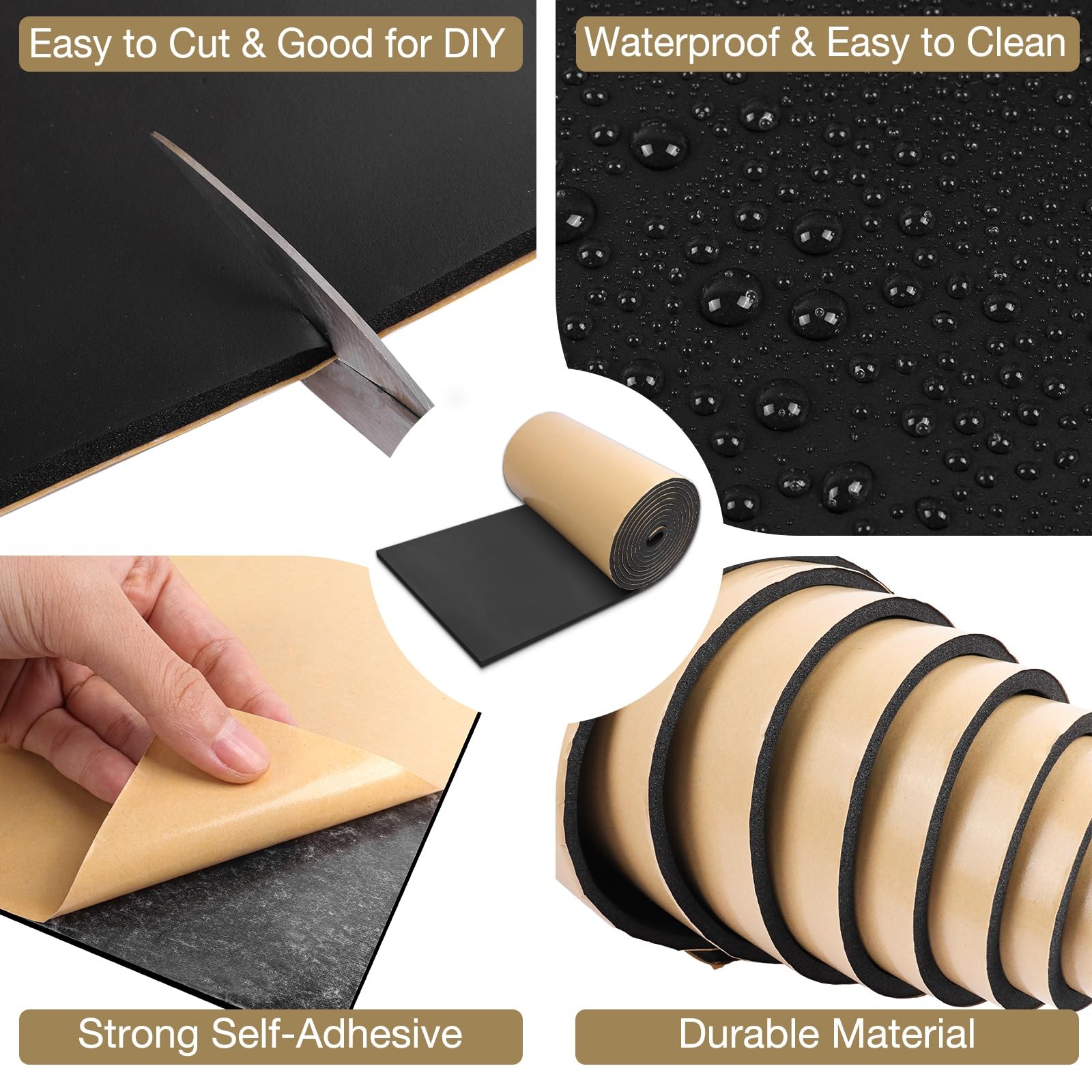 Sponge Neoprene Foam Padding Rubber Sheets with Adhesive Foam Sheet Closed Ce…