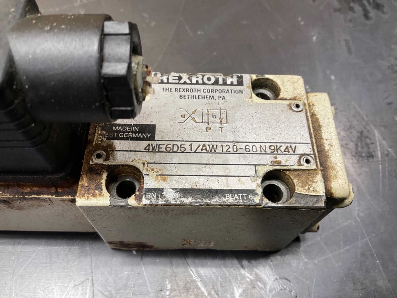REXROTH 4WE6D51/AW120-60N9K4V HYDRAULIC VALVE #25A90PR2*IAC