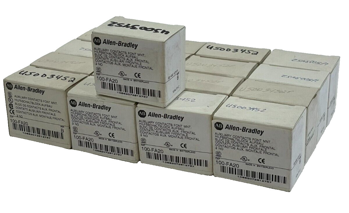 A / B 100-FA20 AUXILIARY CONTACT SERIES B LOT OF 17 NEW, SURPLUS