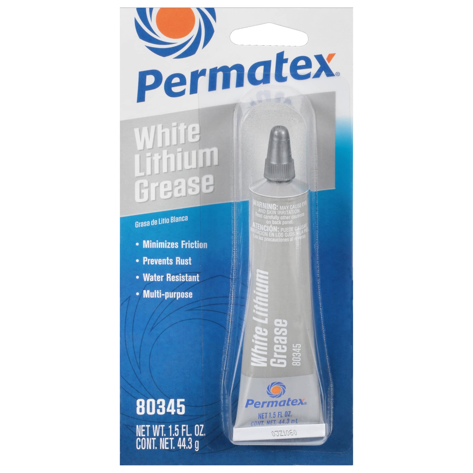 Permatex 80345 White Lithium Grease, 1.5 oz. Pack of 1, No Color