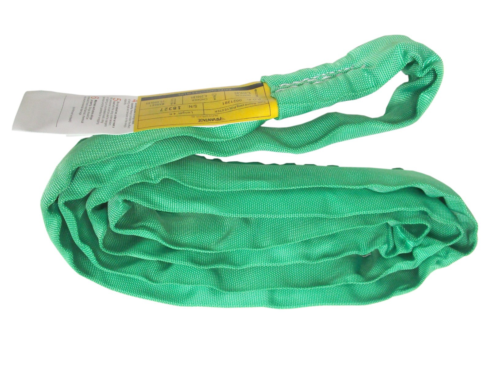 Endless Round Sling Green 10′ ft 5300 lbs Crane Axle Strap Lifting Recovery Tow