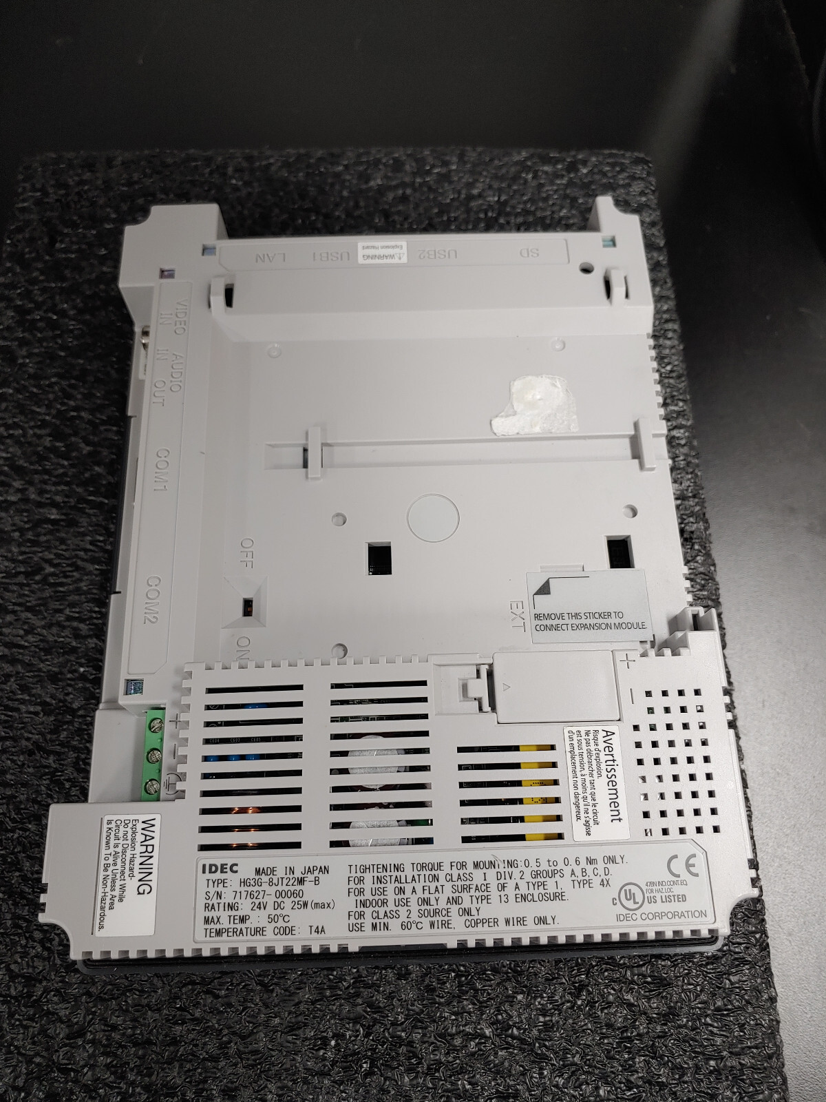 IDEC HG3G-8JT22MF-B High Performance OI Touchscreen 8.4 TFT 65K Color