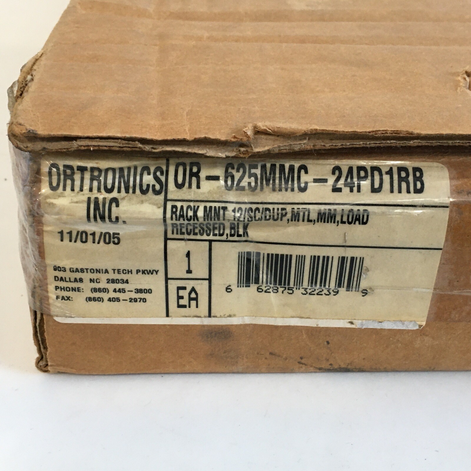 NEW!!! ORTRONICS OR-625MMC-24PD1RB Rack MNT 12/SC/DUP,MTL,MM,Load *Warranty*
