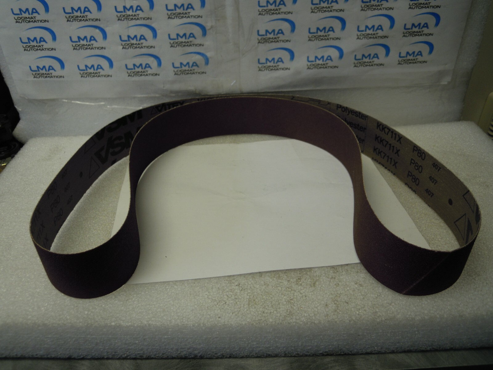 LOT OF 5 X VSM KK711X ABRASIVE BELT 2″ WIDE 407 P80 *NEW