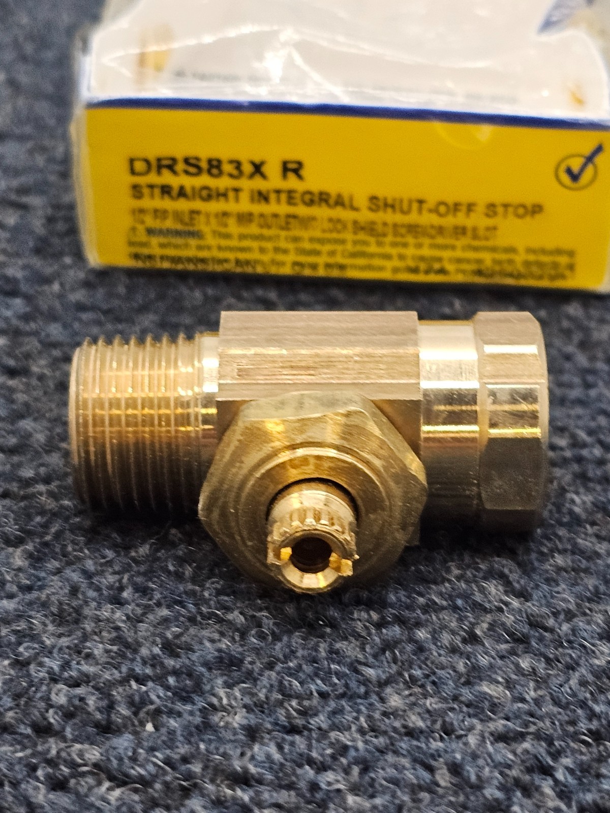 BrassCraft DRS83X R: 1/2 in. FIP x 1/2 in. MIP Integral Shut-Off Valve