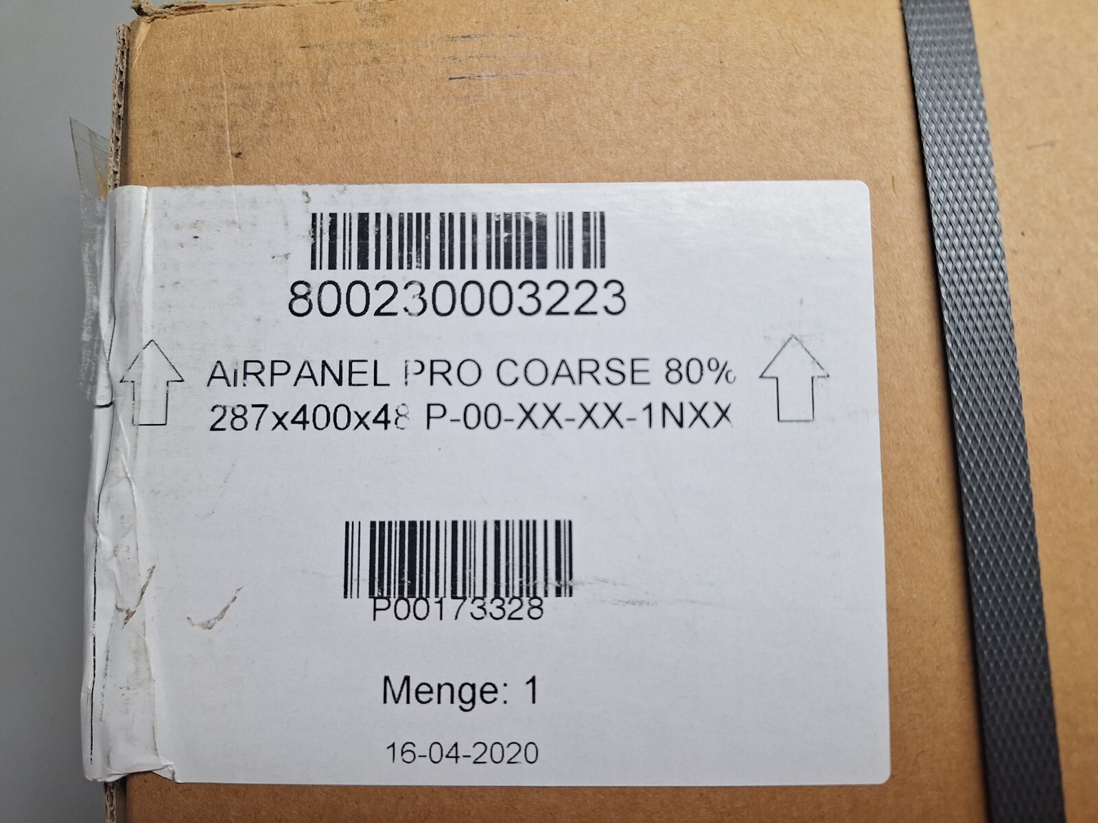 MANN HUMMEL Airpanel Pro Coarse 80% 8002300003223 287x400x48 P-00-XX-XX-1NXX