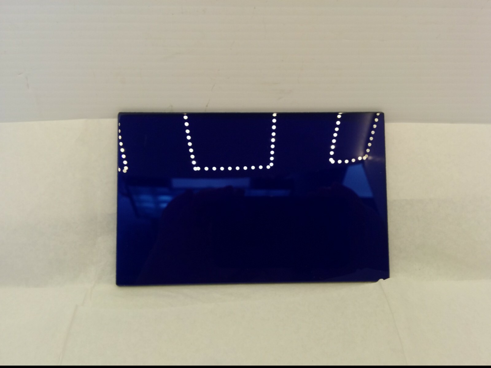 ALSTOM POWER 3-1/2″ x 5-1/2″ x 1/8″ COBALT BLUE TINTED GLASS VYCOR, NNB