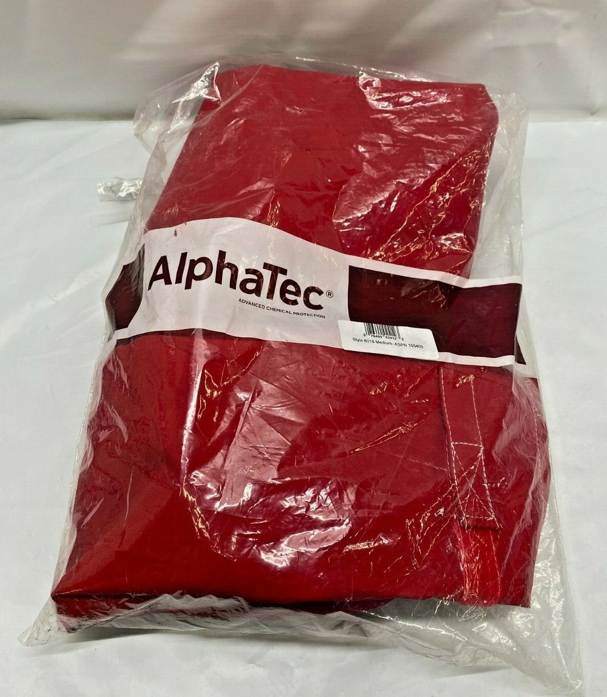 AlphaTec Polyester Bib Overall, Red, Medium