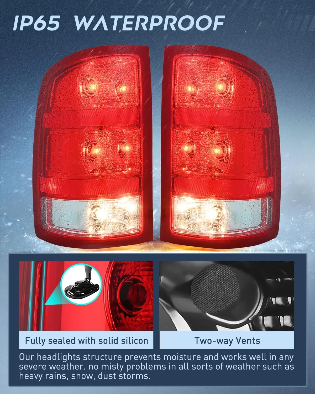 Taillight Assembly Compatible with 2007 2008 2009 2010 2011 2012 2013 GMC Sierra