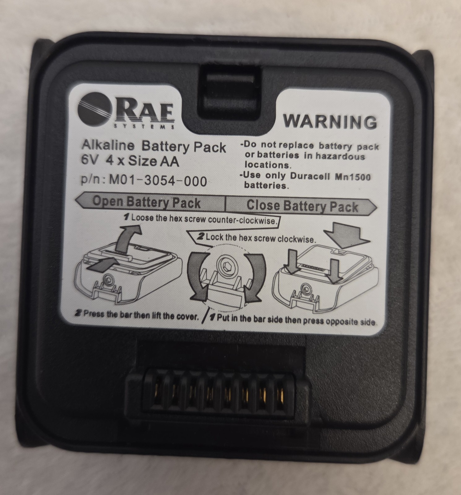 RAE Systems Alkaline Battery Pack / 6V 4 x AA (P/N: M01-3054-000) – 1 Pack