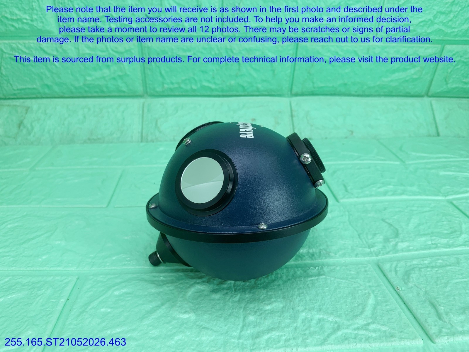 Newport 819M-B-11-1.0 819D Sphere Labsphere Light part as in photos, sn:9220.DHL