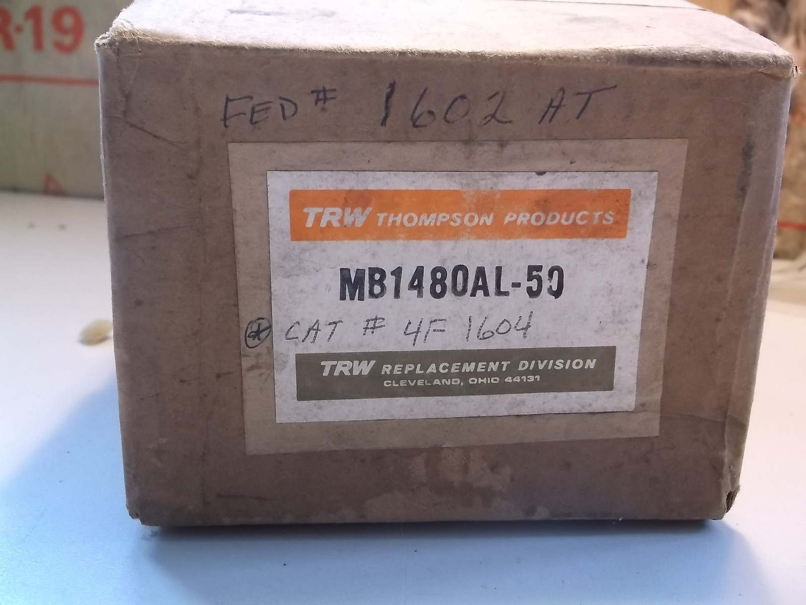 NEW TRW MB1480AL-50 Main Bearing 4F-1604 *FREE SHIPPING*