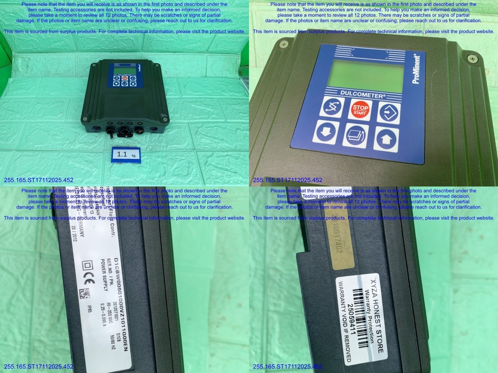 ProMinent D1CB W0060 1000V Water treatment Controller as in photos, sn:9411, DHL