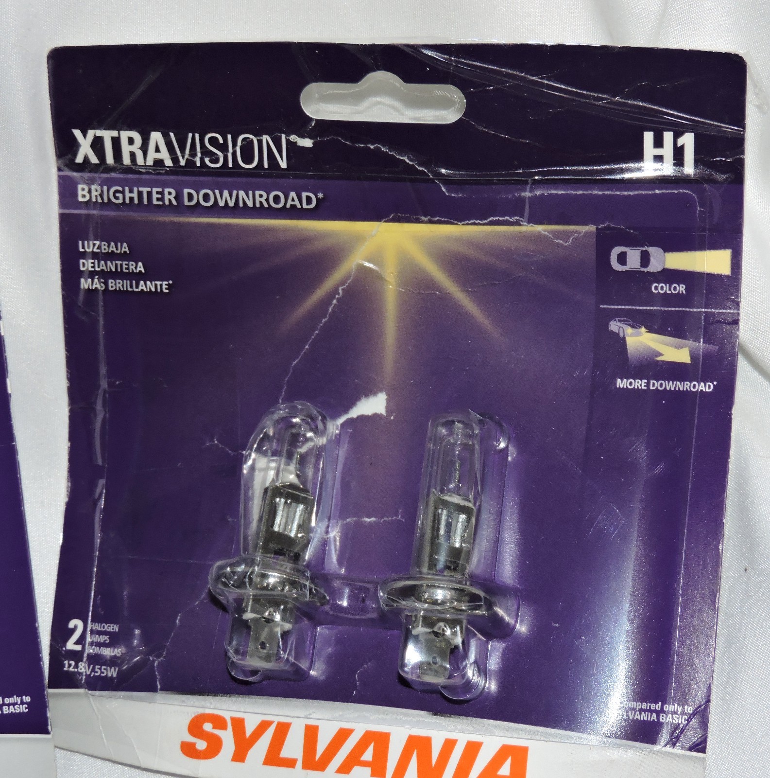 3 packs Auto Headlights Bulbs New Sylvania Xtra Vision 9003, H7, and H1 Lot