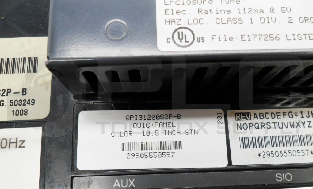 TOTAL CONTROL QPI31200S2P-B QUICKPANEL TOUCHSCREEN W/ QPI-MBP-201-G MODBUS PLUS