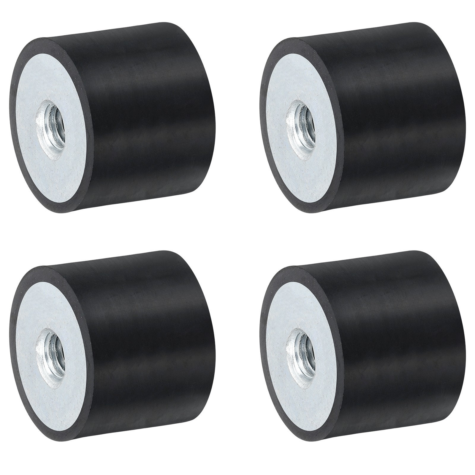 4Pcs 30 x 25mm M8 Thread Female Rubber Mounts, Silent Block Base Block